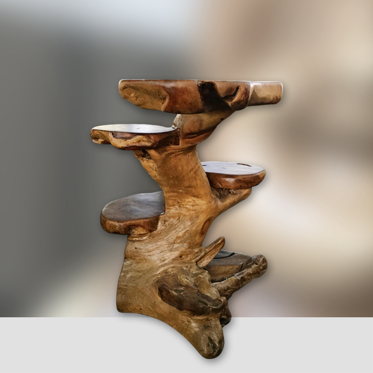 Blumenstand Teakholz | Design Wurzel Möbel | asiatische Möbel 86cm