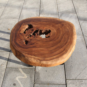 Couchtisch Baumstamm, Baumscheibe Tisch, Salontisch Holz massiv 80cm