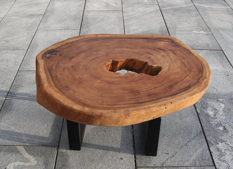 Couchtisch Holz rund , Salontisch rund, Wohnzimmertisch rund 75cm