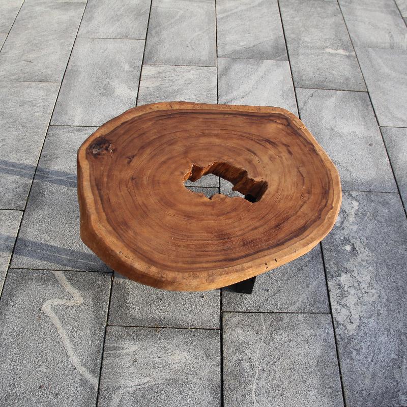 Couchtisch Holz rund , Salontisch rund, Wohnzimmertisch rund 75cm,Couchtisch für kleine Räume