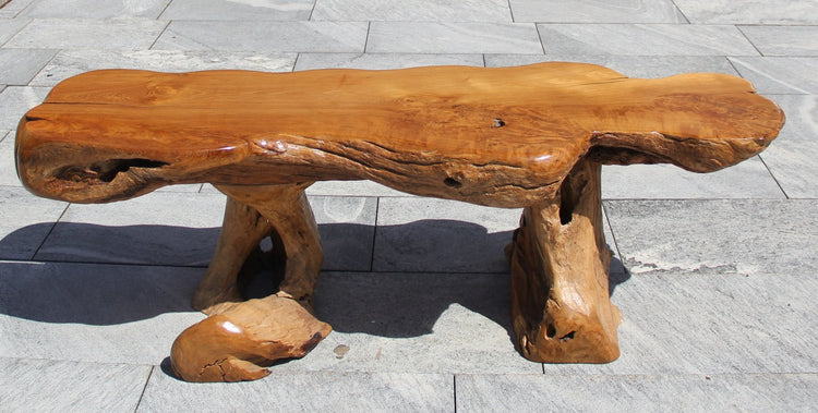 Teakholz Wurzeltisch Wohnzimmer, Wurzelholz Teakholz, Couchtisch Teak