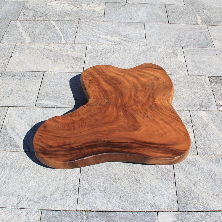 Tisch Wohnzimmer, Salontisch Holz massiv, Couchtisch Baumstamm 100cm