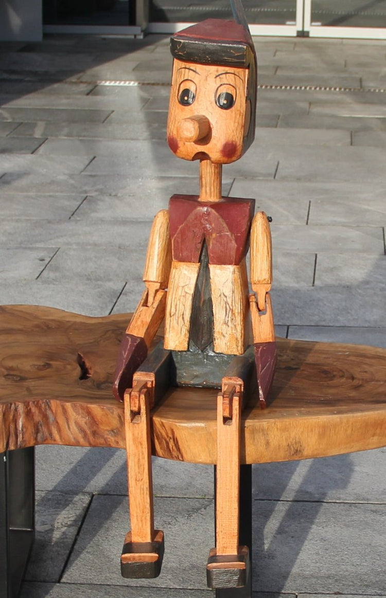 Pinocchio Deko, Pinocchio Statue, Pinocchio Holz, Holz Skulptur 100cm