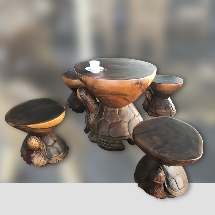 Kaffee Tisch und Stuhl, massiv Suarholz, asiatische Möbel, Akazie