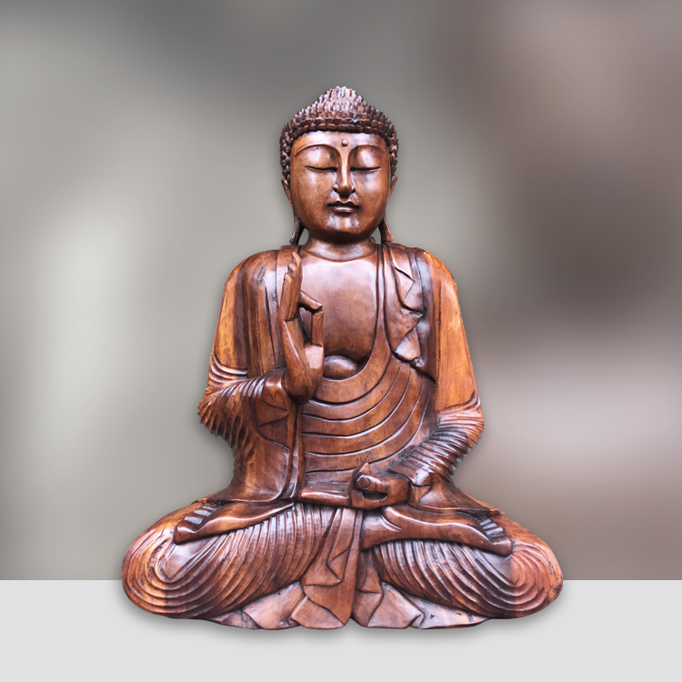 Buddha Deko | Buddha-Statue | Holzskulptur Buddha