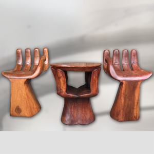 Kaffee Tisch und Stuhl | Balkontisch | Akazie Holz | Buddha Hand Stil 