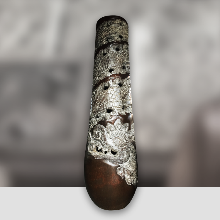 Säule Deko, Drachen, Baumstamm Deko Säule, Holzsäule Deko, Deko Säule