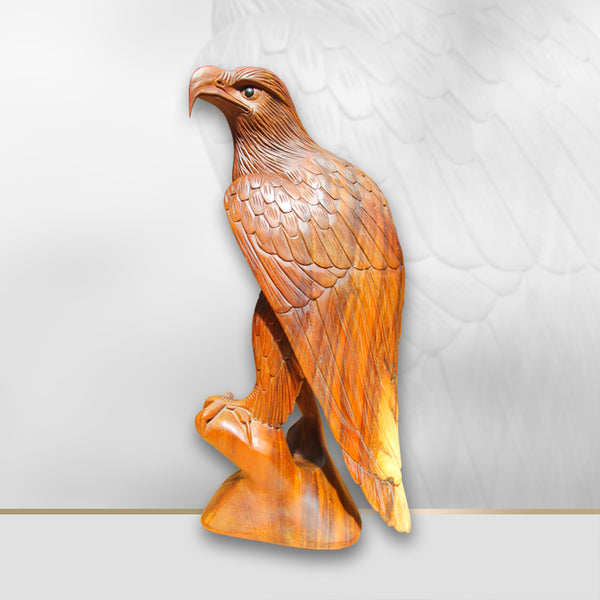 Holz Adler Skulptur | Adler aus Teak Holz | Holz Figuren, Holz Kunst
