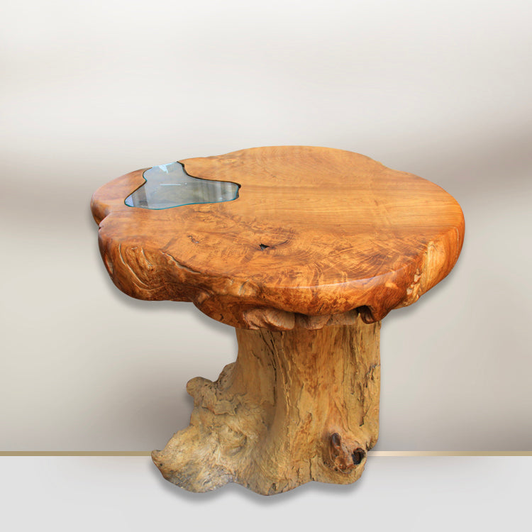 kleiner Gartentisch, Teakholz Gartentisch, Holz Wurzeltisch Teak