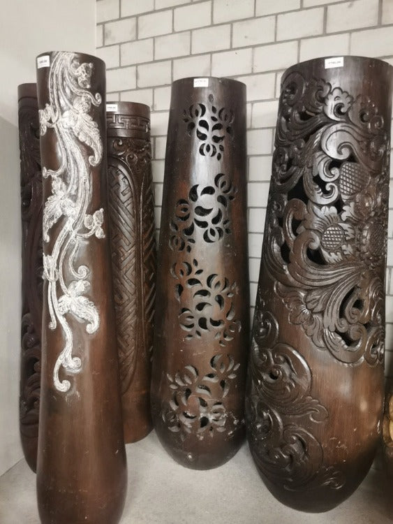 große Vasen Dekoration | Baumstamm Deko | Holzstamm | Säule 200X60CM