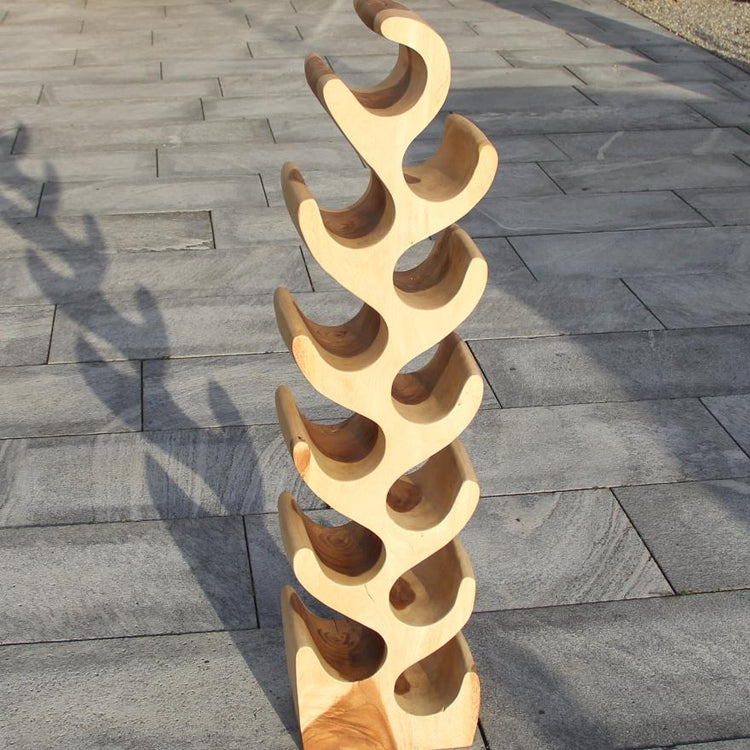 3er-Set: Weinständer aus Holz, kleiner Weinständer, Baumstamm-Design