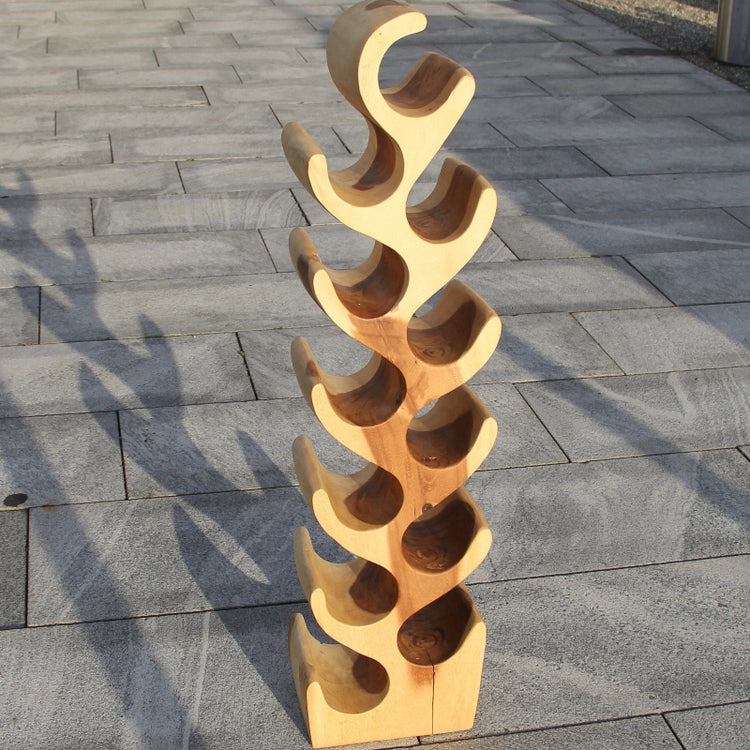 3er-Set: Weinständer aus Holz, kleiner Weinständer, Baumstamm-Design