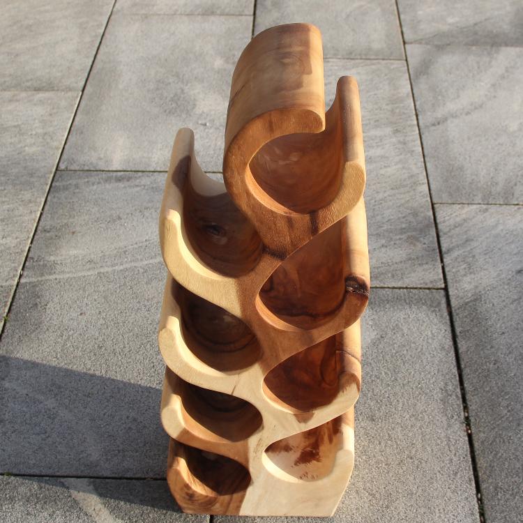 3er-Set: Weinständer aus Holz, kleiner Weinständer, Baumstamm-Design 3