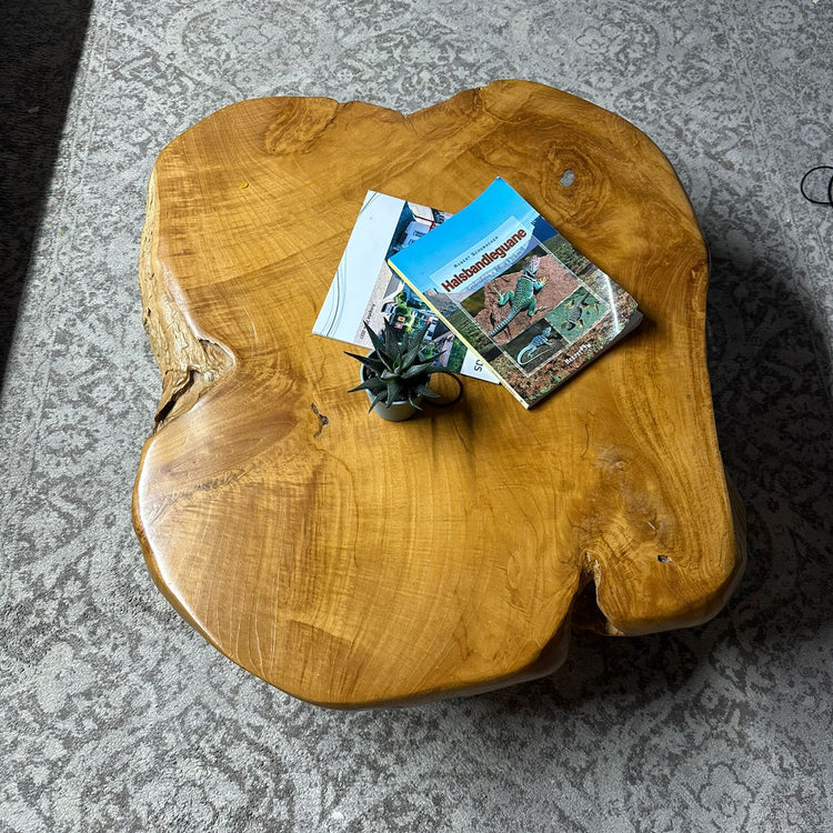 Tatami-Tisch, Blumentopf Ständer Holz, niedriger Tisch aus Teak 60cm