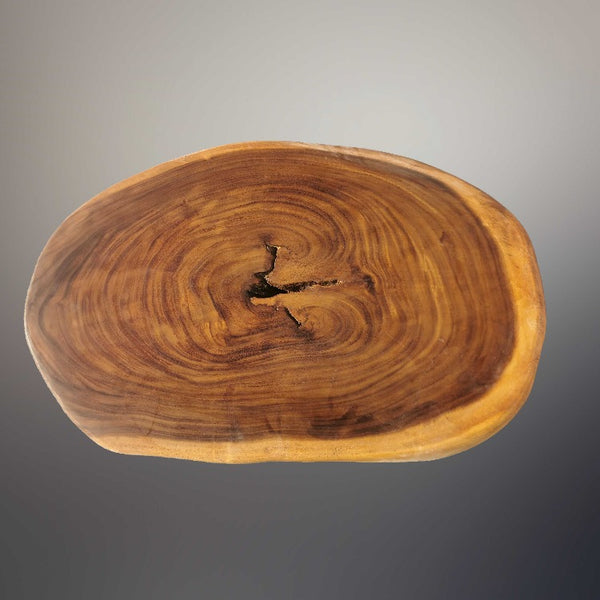 Couchtisch Baumkante | Holzstamm Couchtisch | Salontisch oval 120cm