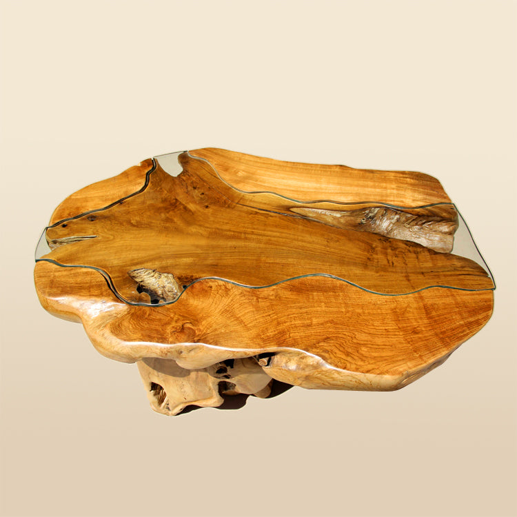 Wurzelholztisch, Baumwurzel Tisch, Teakholz Wurzeltisch 107cm