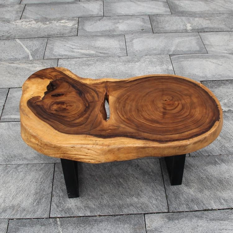 Baumstamm Tisch, Couchtisch Holzstamm, Baumscheibe Tisch 110cm