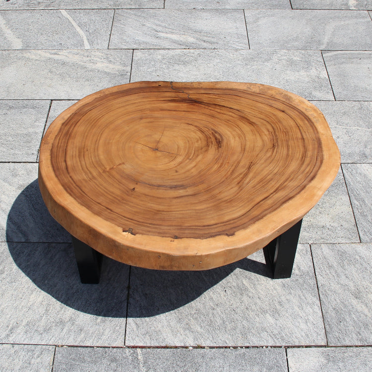 Baumstamm Couchtisch rund, Salontisch Baumscheibe kaufen, Holzstamm
