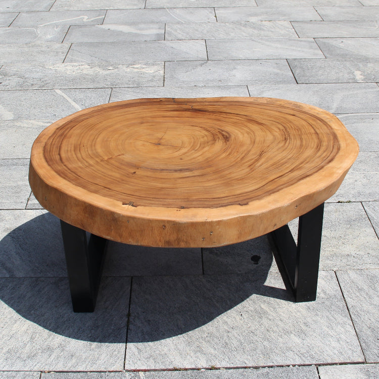 Baumstamm Couchtisch rund, Salontisch Baumscheibe kaufen, Holzstamm