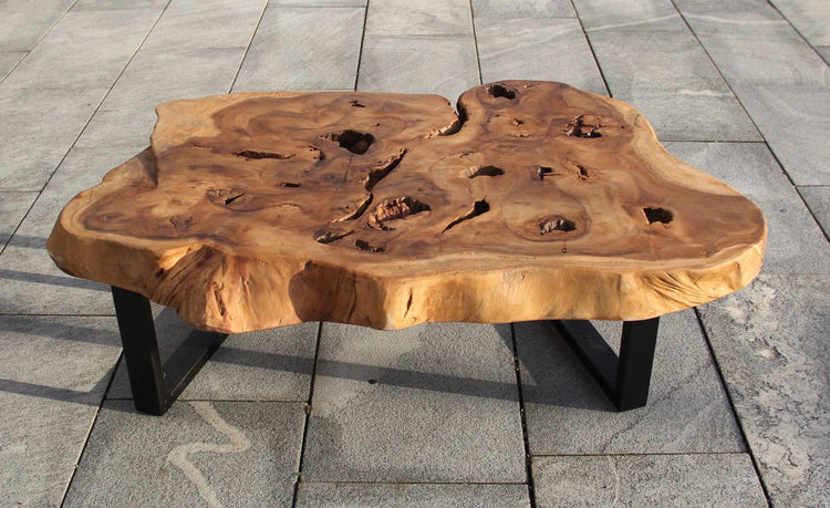 Baumstamm Tisch aus einem stück, Baumscheibe Couchtisch 120cm
