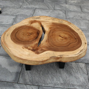Couchtisch Baumstamm,  Holztisch Wohnzimmer Baumscheibe 92cm