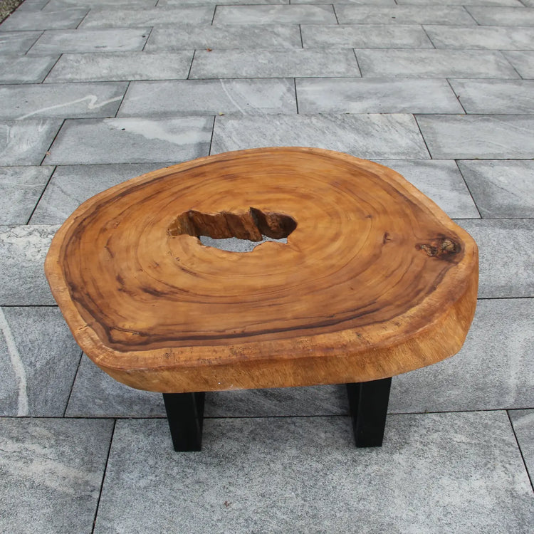 Couchtisch Holz rund , Salontisch rund, Wohnzimmertisch rund 75cm
