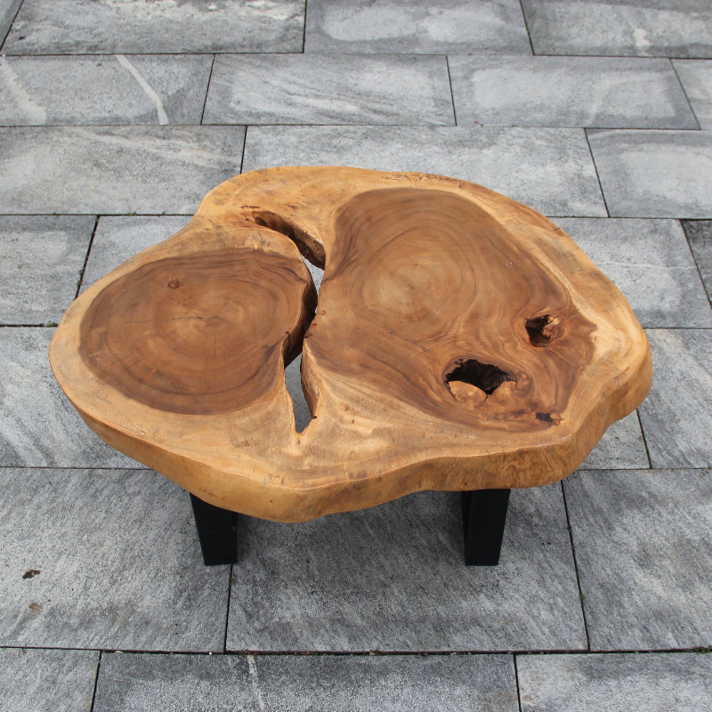 Couchtisch Suar Holz 98x80, Baumstamm Tisch Naturkante, Schweiz kaufen