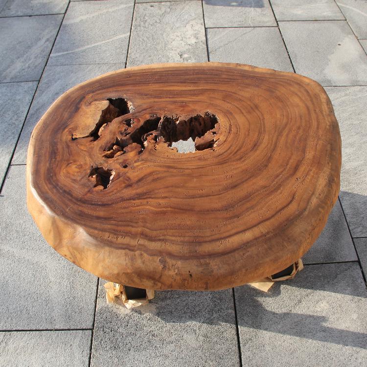 Couchtisch aus Baumstamm, rund Salontisch, Baumscheibe Tisch 80cm
