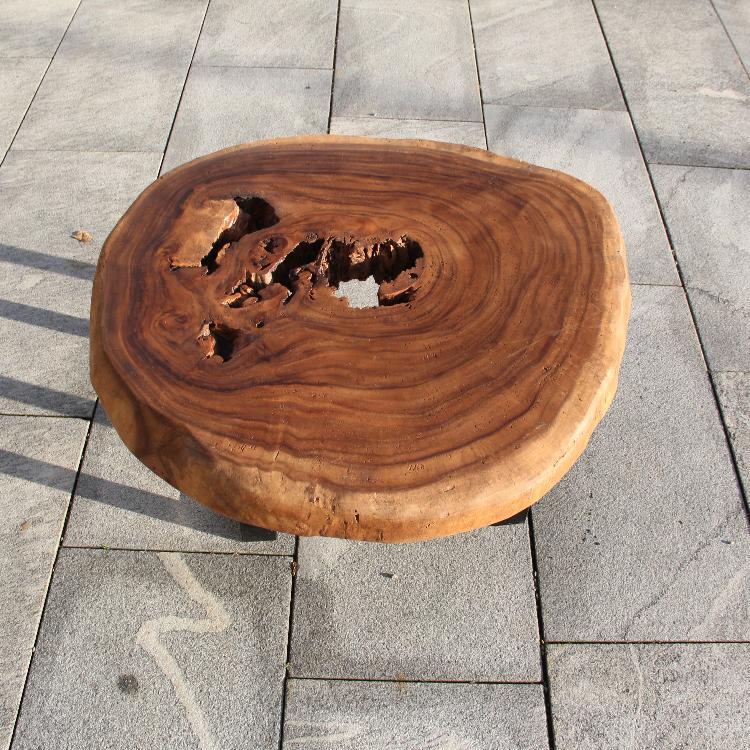 Couchtisch aus Baumstamm, rund Salontisch, Baumscheibe Tisch 80cm