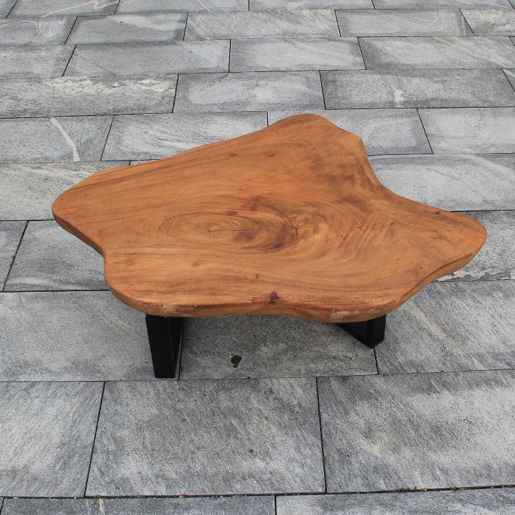 Couchtisch mit Holzstamm, Baumstamm Tisch aus einem stück 123cm