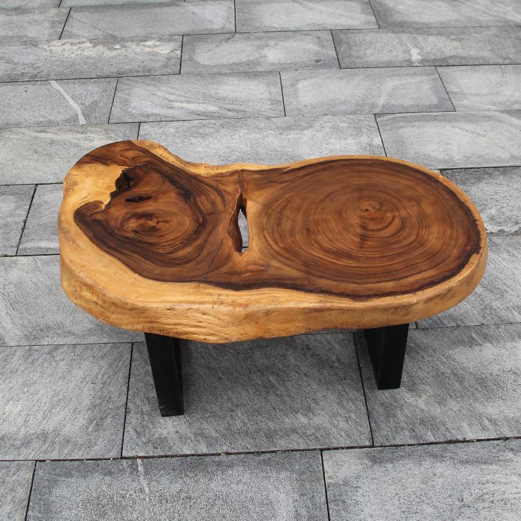 Couchtisch mit Holzstamm, Tisch aus Baumstamm, Baumscheibe Couchtisch 110cm