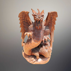 Drachen Deko, Drachen Statue, Drachen Skulptur, Drachen Holz kaufen 