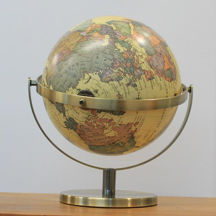 Antik Globus 30 cm mit Metallgestell – Design Weltkugel Deko fürs Büro & Wohnzimmer, Globus online kaufen Schweiz im Deko Shop Zürich