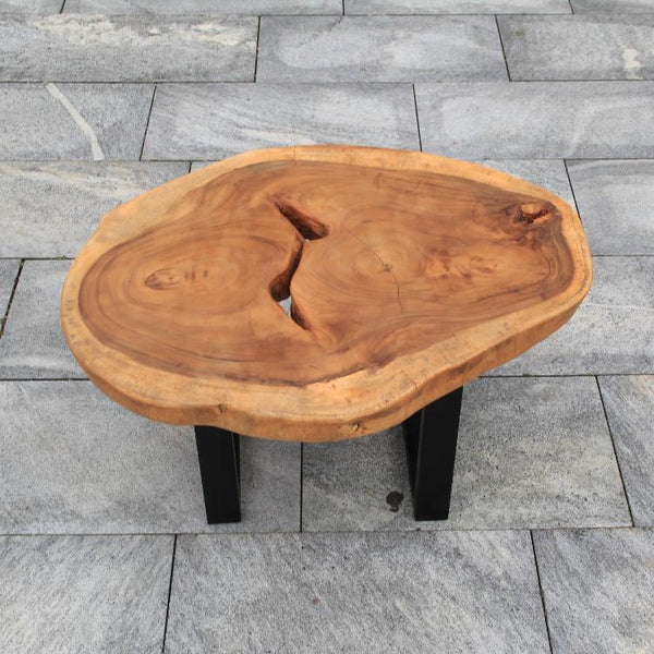 Holzscheibe Tisch, Baumstammtisch, Couchtisch Holzstamm 85cm