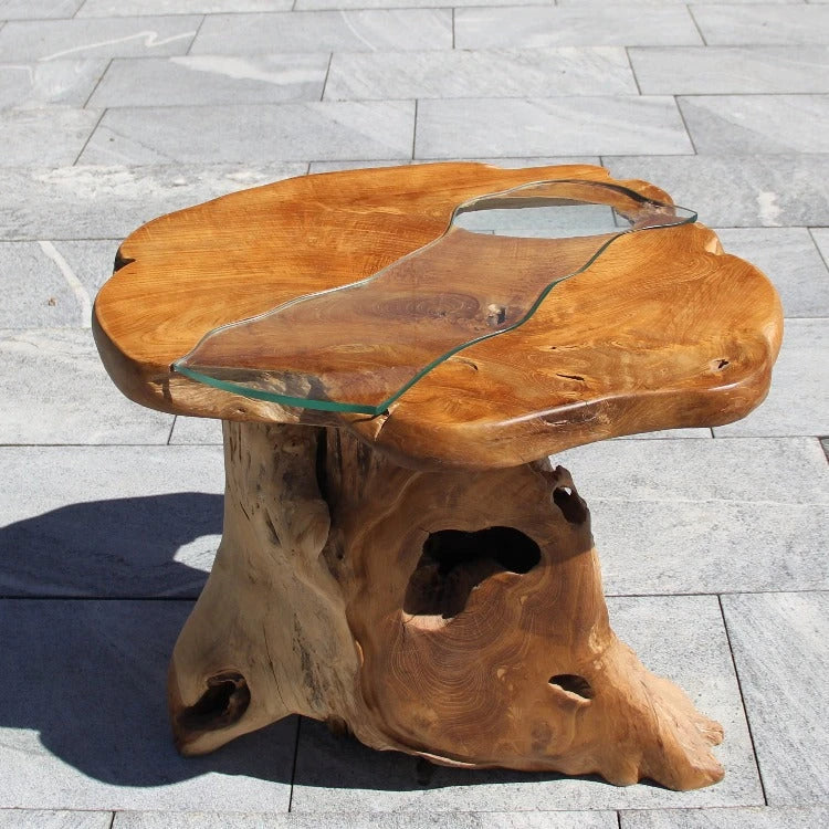 Beistelltisch Holz, Wurzeltisch, kleiner Holztisch, Wurzelholz Tisch 73cm