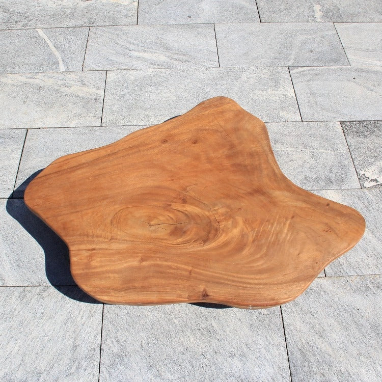Baumstamm Tisch | Großer Baumscheibe | Holzscheibe Tisch 123x95cm