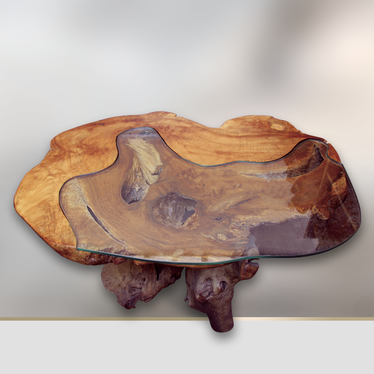 Teakholz Wurzeltisch, Wurzel Tisch, Couchtisch Wurzelholz 109cm