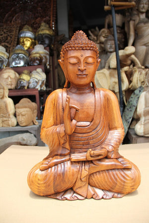 Buddha-Statue | Buddha Figur | Buddha Skulptur | Holz Buddha 50cm