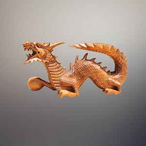 Drachen Deko | Tisch Deko | Drachen Statue | Drachen aus massiv Holz