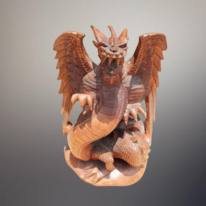 Drachen Deko, Drachen Statue, Drachen Skulptur, Drachen Holz kaufen