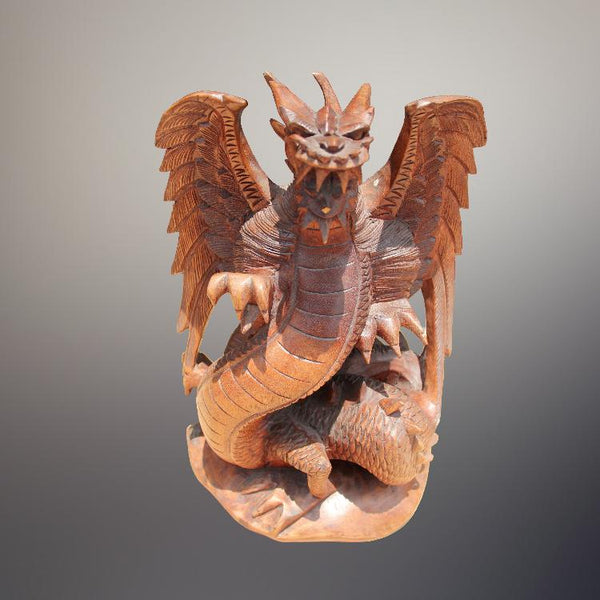 Drachen Deko, Drachen Statue, Drachen Skulptur, Drachen Holz kaufen