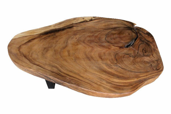 großer Couchtisch Holzstamm, XXL Tisch aus einem Baumstamm 126cm