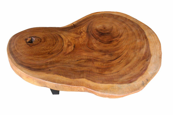 Holztisch aus einem Stamm, Tisch aus Baumscheibe, Stamm Couchtisch