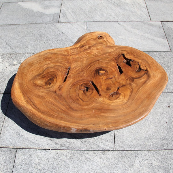 Salontisch Holz massiv | Beistelltisch Baumstamm  | Baumscheibe 93cm