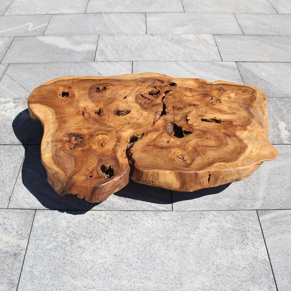 moderne Couchtisch | Großer Baumscheibe | Design Tisch 120x97cm