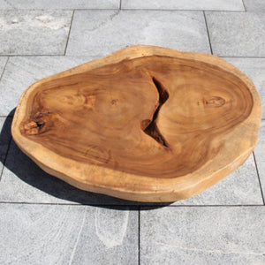 Holzscheibe Tisch, Baumstammtisch, Couchtisch Holzstamm 85cm