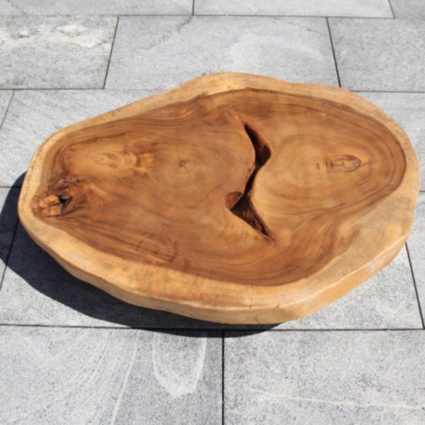 Holzscheibe Tisch | Baumstammtisch | einzigartiger Couchtisch 85x70cm