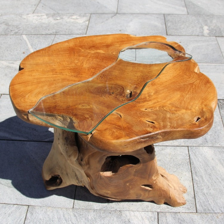 klein Kaffeetisch, Couchtisch Höhe 65cm, rund Tisch, hoher Holztisch