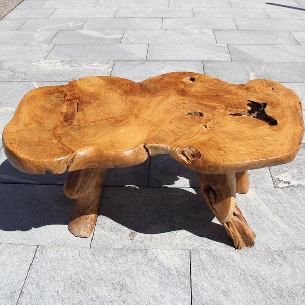 Wurzeltisch | Teakholz | Teakholz Tisch | Couchtisch Holz massiv 115cm