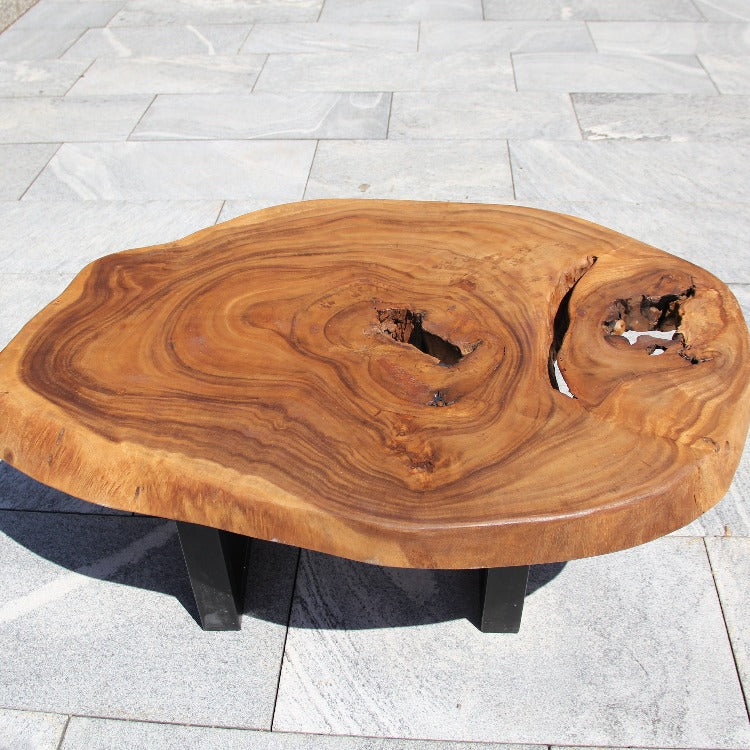 Couchtisch Baumstamm | Baumstamm Tisch | Baumscheibe | Baumkante 113cm